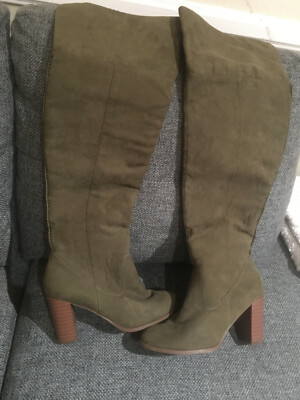 High Boots Justfab Suede Boots JUSTFAB FLAT BOOTS REENA OVER THE