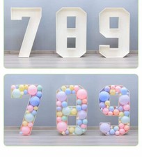 US Seller 4ft Mosaic Balloon Frame Number Pre-Cut Kit Number Cut-Out Extra L...