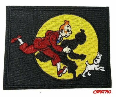 Adventures of Tin TIn Retro Vintage Cartoon Embroidered Iron On Sew On Patch NEW