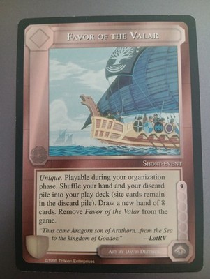 FAVOR OF THE VALAR - Meccg - Middle Earth CCG - Wizards - METW