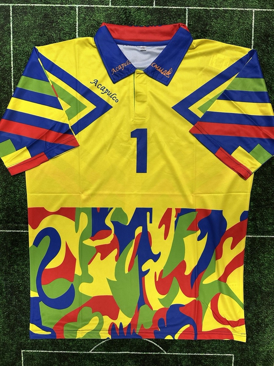 JORGE CAMPOS Mexico Goalkeeper Soccer Jersey Acapulco Rare El Tri