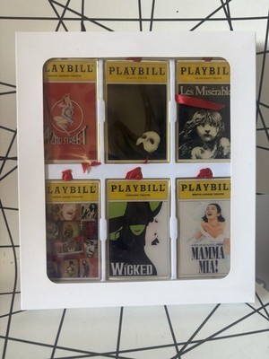 Spielzettel Ornamente Broadway Cares Sammlung 6er Set Musical Theater Böse