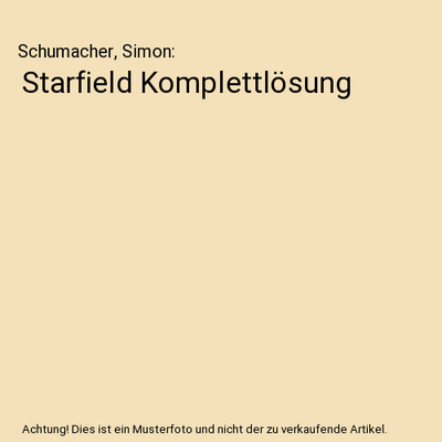 Starfield Komplettlösung, Schumacher, Simon