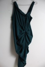 Pretty Little Thing Womens Occassion Gathered Dress Green - Size 12 (N19)