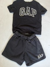 Baby GAP 3years Short Set Gap Logo Set Black White Gray