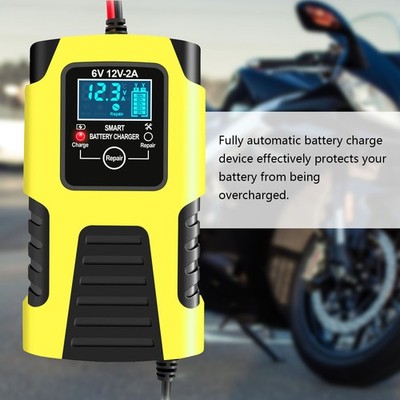 Motorcycle Battery Chargers 6V/2A 12V/2A Full Automatic Smart Battery Charg JWWW