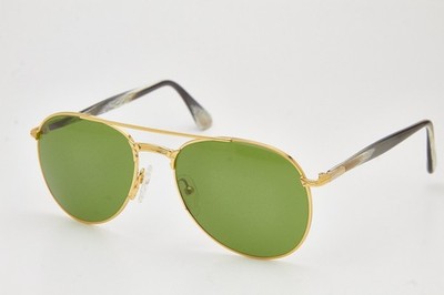 Sonnenbrille Galileo grüne Gläser gold Metall Eyewear Style Aviatore Vintage 80er
