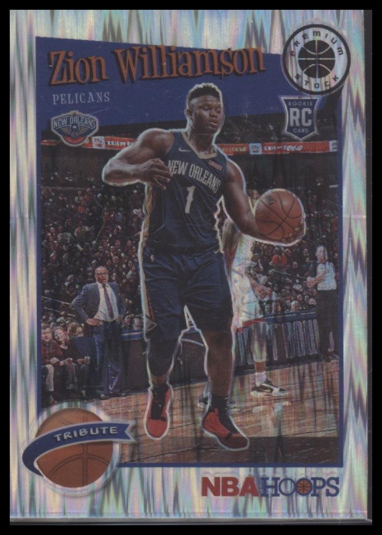 2019-20 Hoops Premium Stock #296 Zion Williamson Prizms Flash