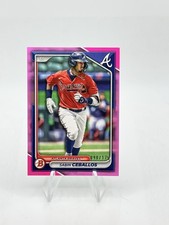 2024 Bowman Sabin Ceballos #BP-130 Prospects Pink Atlanta Braves #/175 SP