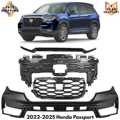 Front Bumper Cover & Grille Assembly Kit For 2022-2025 Honda Ridgeline Passport