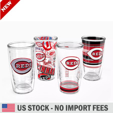 4 Pack Tervis MLB Cincinnati Reds 16oz Classic Tumblers, Assorted