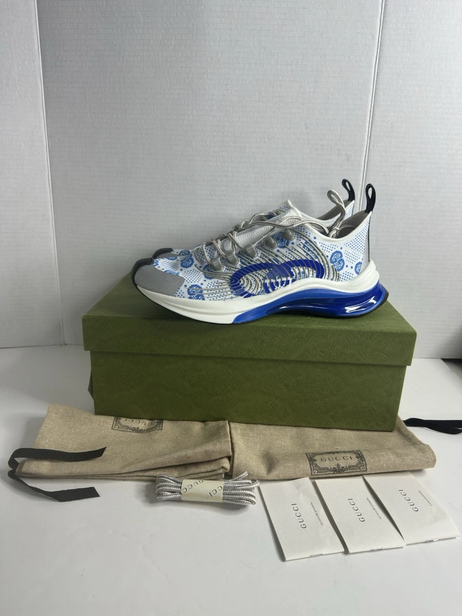 Gucci Run Sneaker White Blue W for sale | eBay