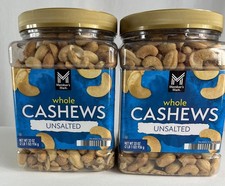 Member's Mark Unsalted Whole Cashews 33oz 2 Pack Premium Bulk Healthy Snack Nuts