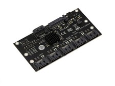 R plicateur Port Multiplier 5 ports SATA 3.0 6G. CHIPSET JMB575. Avec cordons
