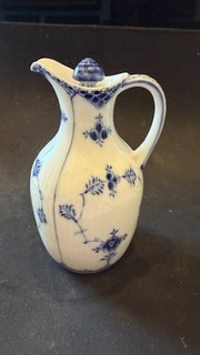 Antique Royal Copenhagen Blue Fluted Vinegar Flask Stopper #1180 Pre 1923