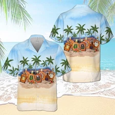 Crown Royal Collection Palm Tree All Over Print 3d Aloha Summer Beach Hawaiian S