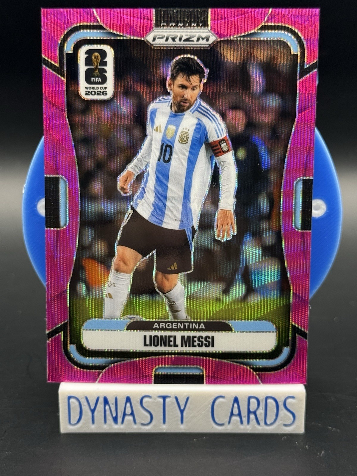 2026 Panini Prizm FIFA World Cup #10 Lionel Messi Argentina FUCHSIA WAVE /65