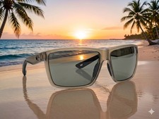 Costa Rincon II Sunglasses Brown Smoke frame Gray 580 glass polarized lens