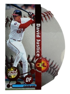 David Justice 1999 Pacific Aurora CEL Fusions Die Cut Card # 7