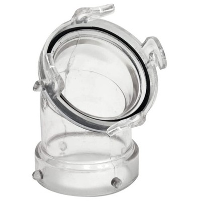 Clearview 45° Hose Adapter with 3-Inch Bay Lug, Leak-Proof, NPT, Durable