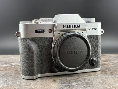 Fujifilm X-T10 16mp Mirrorless Digital Camera Silver *good* 0833