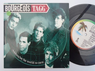 Bourgeois Tagg Waiting For The World To Turn 7'' Island IS360 EX/EX 1987 Bild