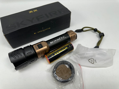 SKYFIRE LED Flashlights High Lumens with Ignition Lens,3000lm Super Bright Recha