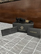 Versace Men's Biggie Sunglasses Black Full Rim Frame Tinted Lens