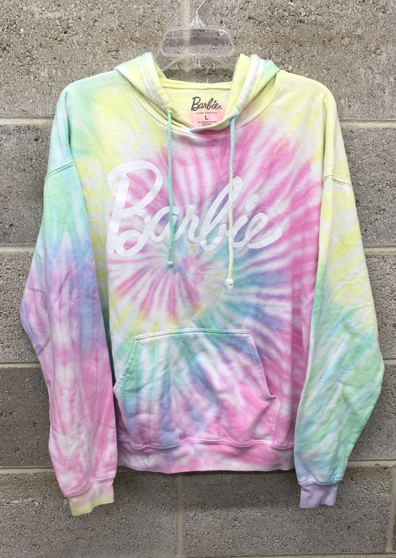 2019 Barbie Mattel Tie Dye Pullover Hoodie Women's Size L