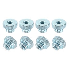 Knurled Thumb Nuts, 12Pcs M4 Carbon Steel Nut High Head Through Hole, Light Blue
