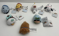 Disney Tsum Tsum Mini Plush 3" Stuffed Toys Lot of 7 Mickey, Daisy, Genie, Potts