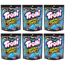 Trolli Sour Brite Crawlers Gummy Candy 9oz Lot of 6 Bags