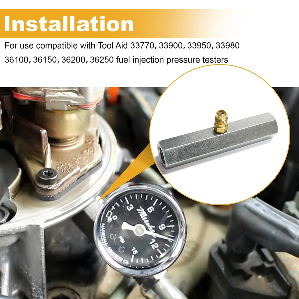 Adaptador probador de presión regulador de combustible de inyección del cuerpo del acelerador para GM TBI 87-95 Foto 2 de 4