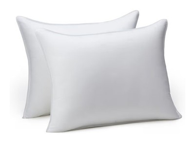 Amazon Basics Down Alternative Pillow for Back Side Sleepers, Medium Density 2pc