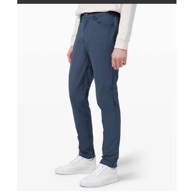 Lululemon ABC Pants Slim Fit Navy Mens Size 33 Tech Stretch Casual