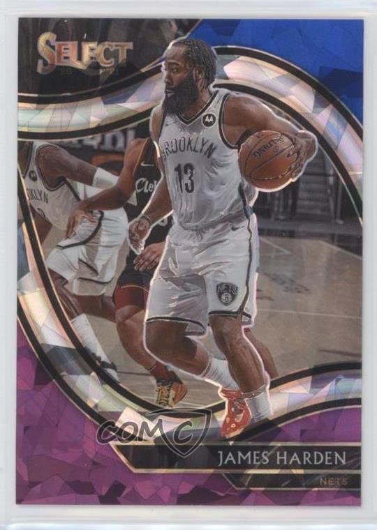 2020 Select Courtside Blue White Purple Cracked Ice Prizm James Harden #212 2l4