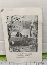 1950s Jackson Church NH Bulletin Rev Sumner D Crabtree Jackson NH -$1NR 6H07