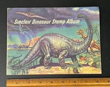 1959 Sinclair Dinosaur Stamp Album Partial Filled Gas Station Promo Book