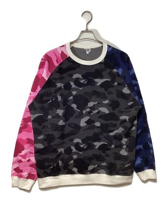BAPE BY A BATHING APE Sweatshirts Size: L Black x white x pink x Men blue