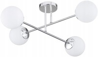 Deckenlampe Schlafzimmer 4-Flammig Glas E27 B:70 Cm Deckenleuchte Wohnzimmer