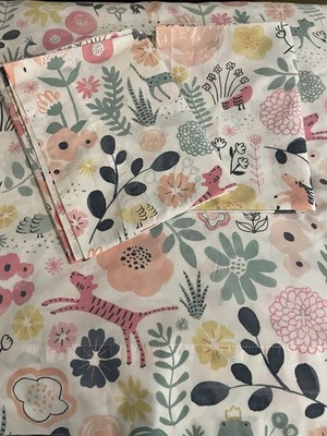 Pottery Barn Kids Sasha's Garden 1 FULL Flat Sheet & 2 Std Pillow Cases Cotton