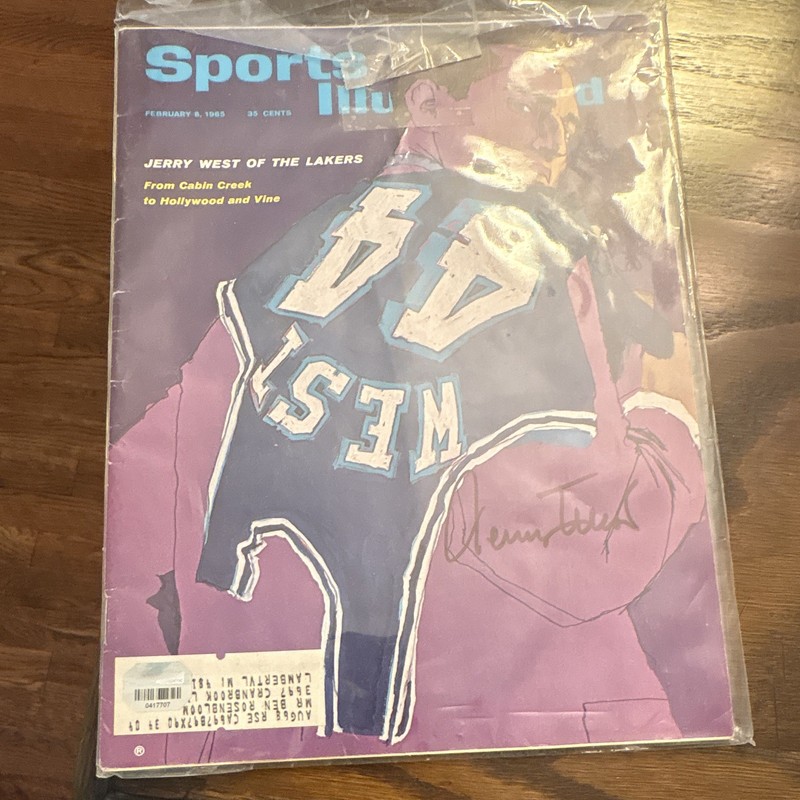 Sports Illustrated Jerry West Los Angeles Lakers Signed Original Magazine