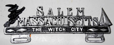Cast Aluminum Salem Massachusetts The Witch City License Plate Topper