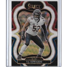 TJ Edwards 2025 Panini Select Suite Level Tri Color /199 Bears #373