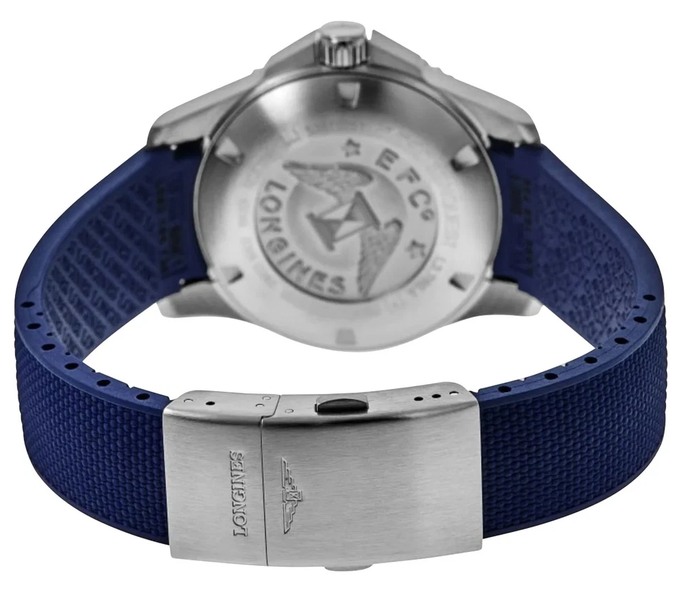 Reloj Longines HydroConquest Automático Azul Goma Buzos Hombre L3.780.4.96.9 Foto 4 de 4