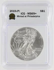 2015 Liberty Silver Eagle ICG MS69+ S$1 Philadelphia Minted No Reserve