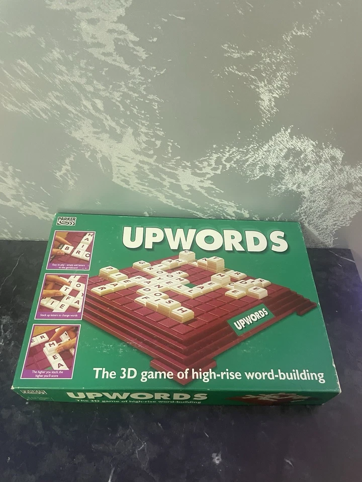 Upwords Board Game Vintage 1996 Parker 3D Word Game Parker Complete & GC - Image 2 of 4