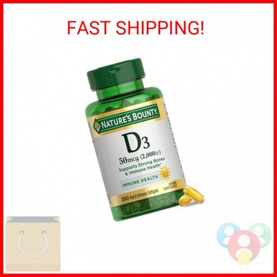 Nature's Bounty Vitamin D3 2000 IU | Supports Immune Health, Calcium Absorption 