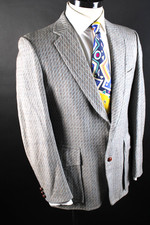 Vintage 1970s Wool Belted Back 2 Button Sport Coat Jacket Blazer Mens Size 40