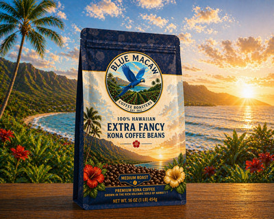 EXTRA FANCY HAWAIIAN KONA Coffee Beans Dark Roasted 7 - 1 Pound Bags